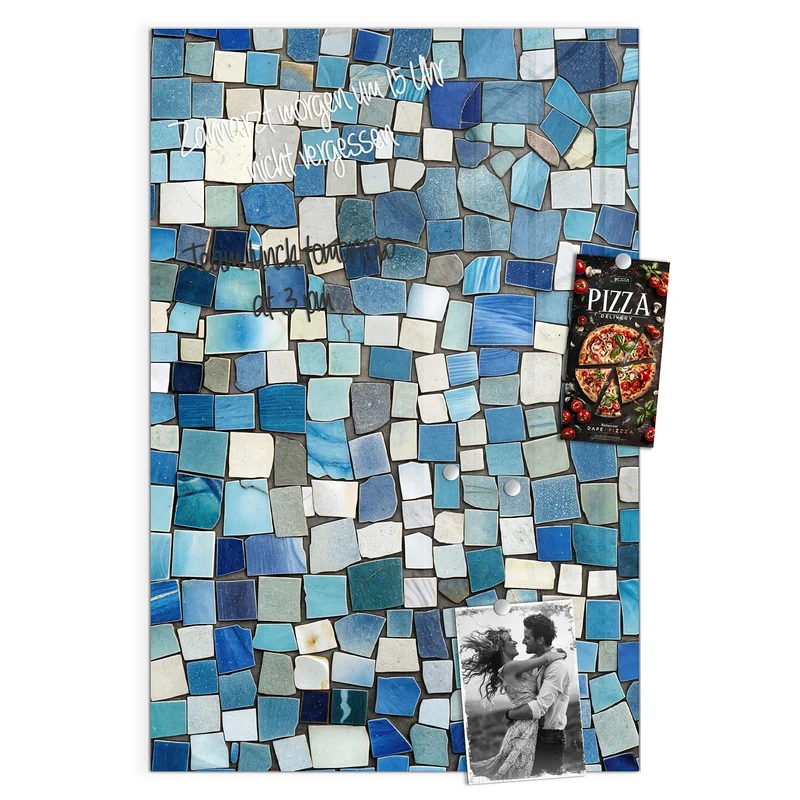 Magnettafel - Blaues Mosaik