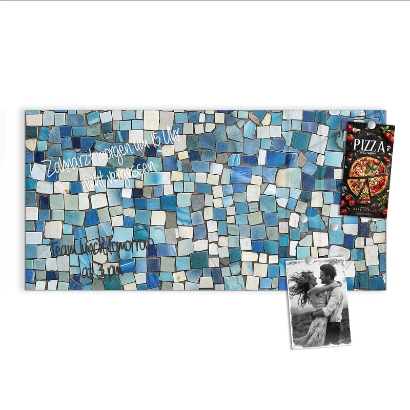 Magnettafel - Blaues Mosaik