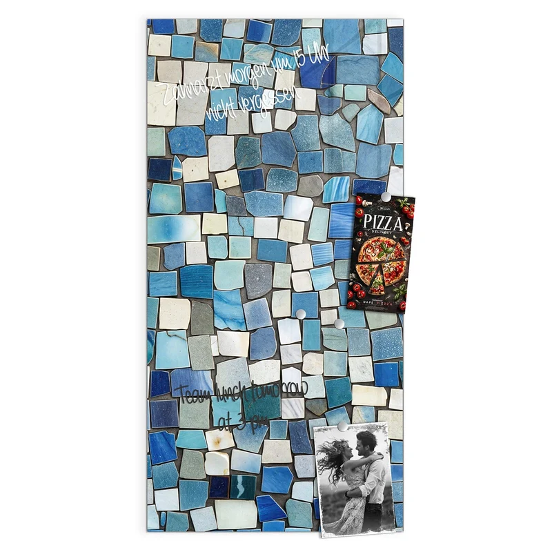 Magnettafel - Blaues Mosaik