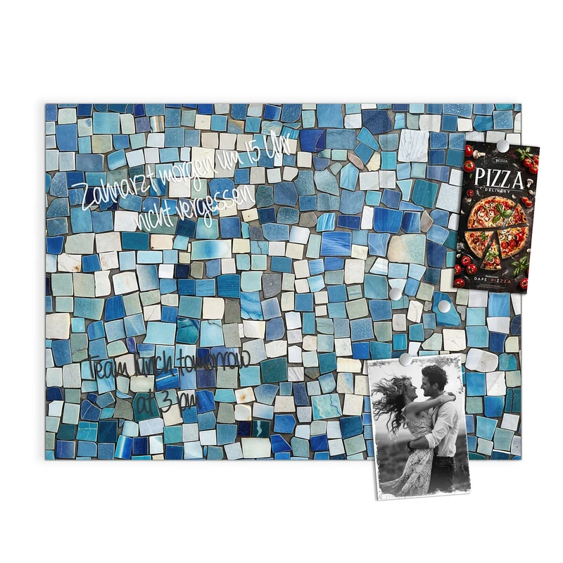 Magnettafel - Blaues Mosaik