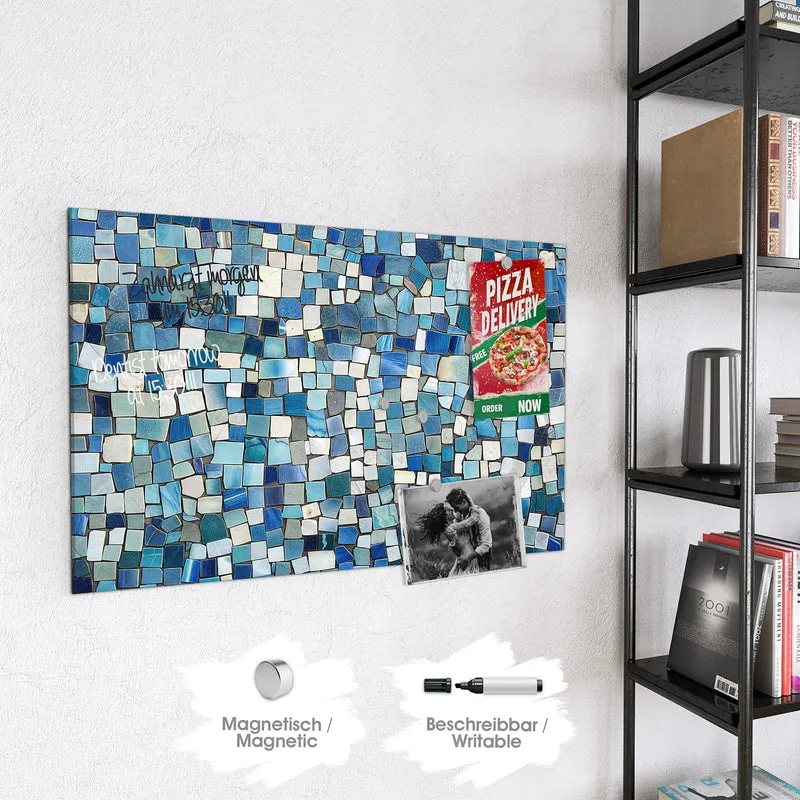 Magnettafel - Blaues Mosaik
