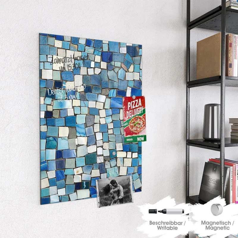 Magnettafel - Blaues Mosaik