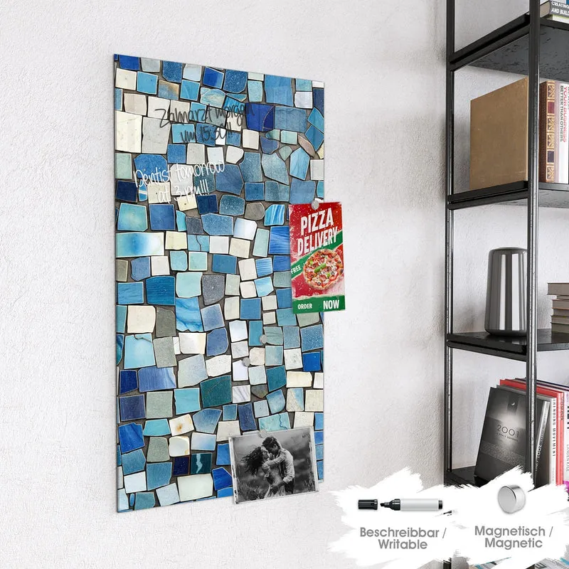 Magnettafel - Blaues Mosaik