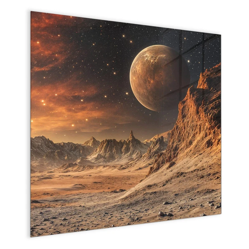 Magnettafel - Planet über der Wüste