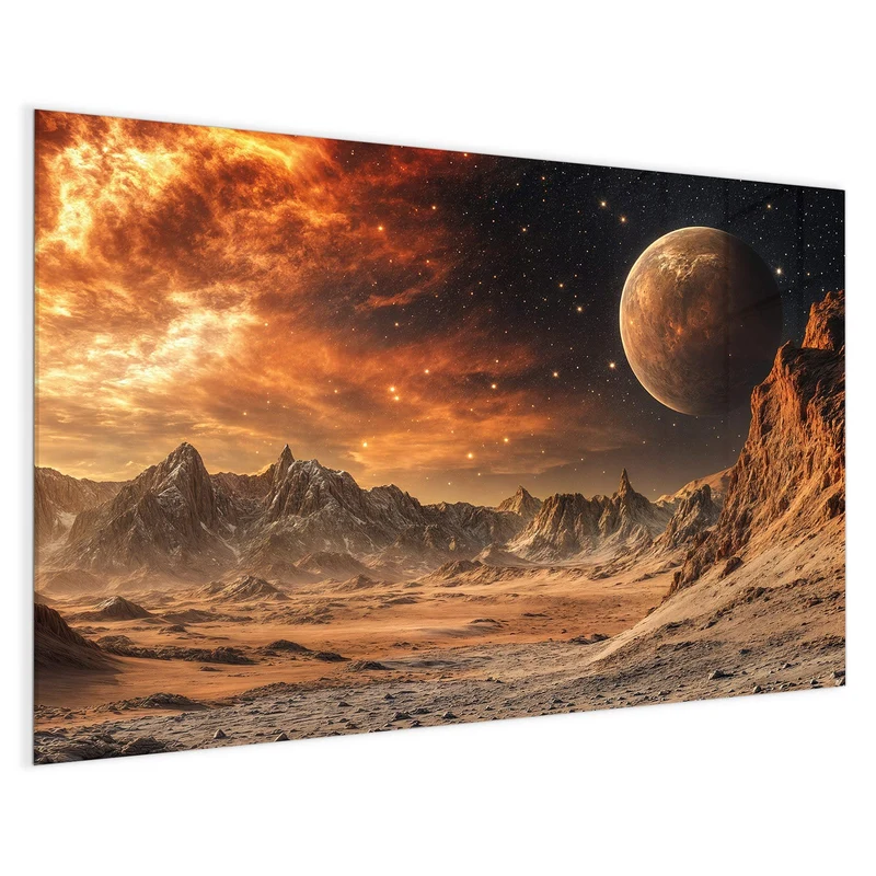 Magnettafel - Planet über der Wüste