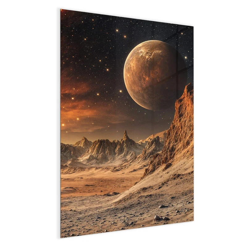 Magnettafel - Planet über der Wüste