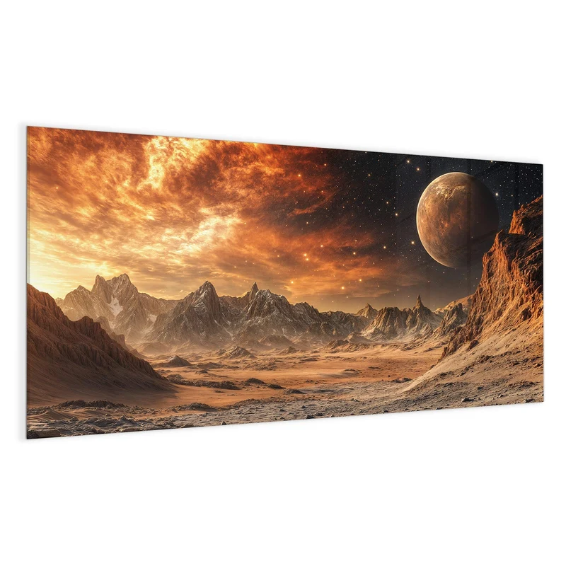 Magnettafel - Planet über der Wüste