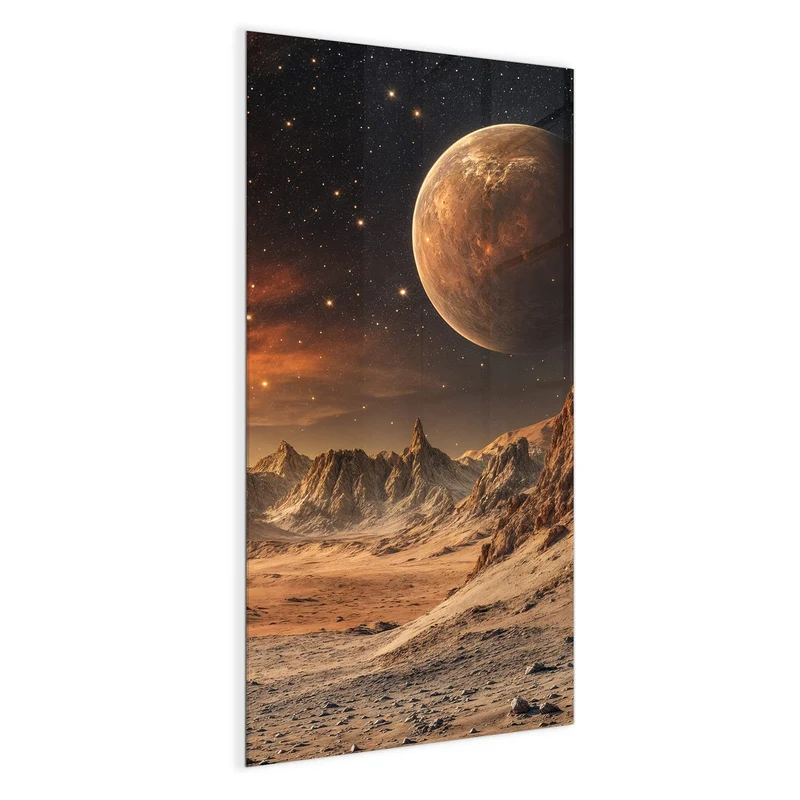 Magnettafel - Planet über der Wüste