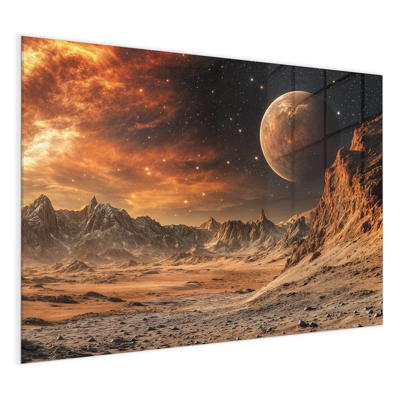 Magnettafel - Planet über der Wüste
