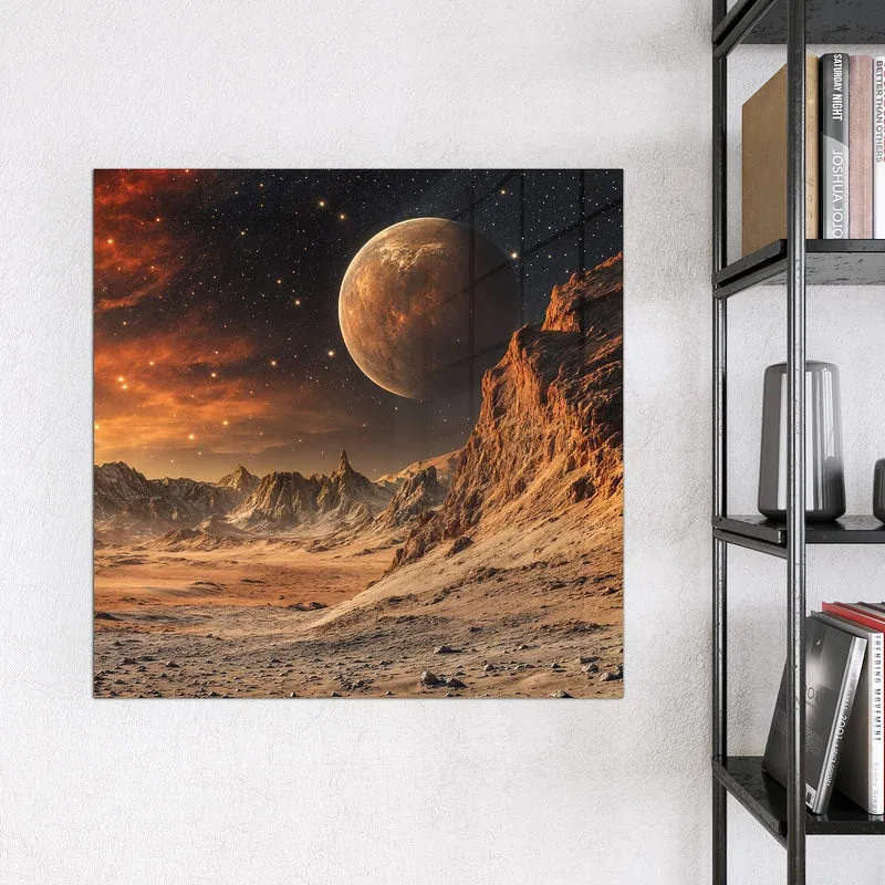 Magnettafel - Planet über der Wüste