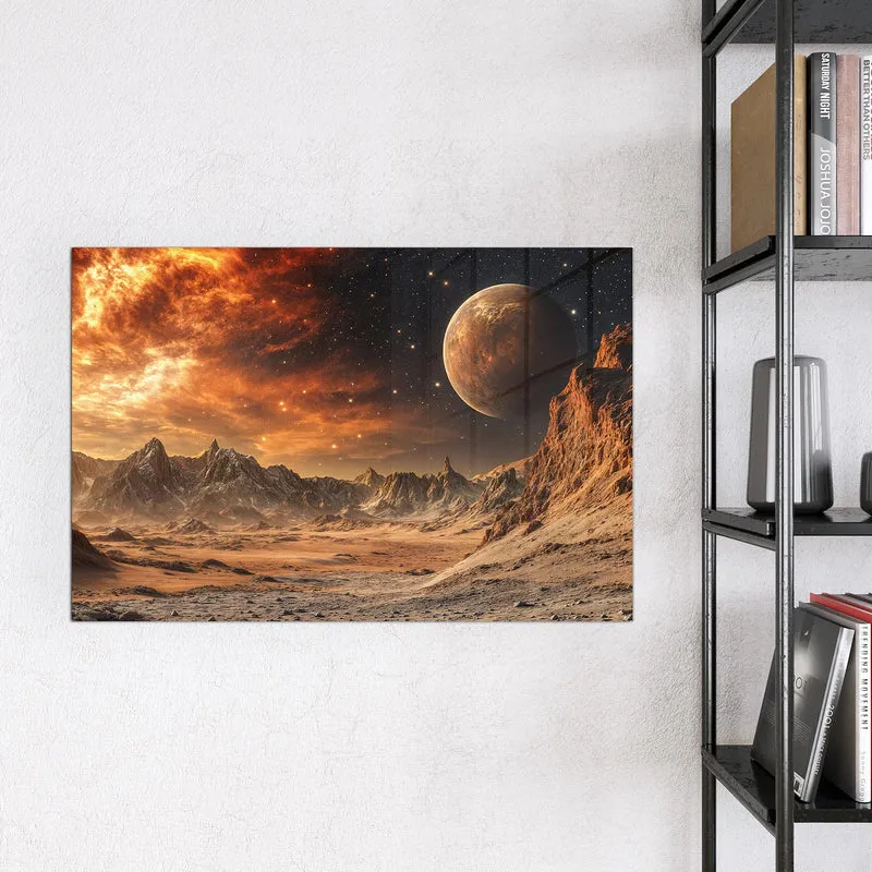 Magnettafel - Planet über der Wüste