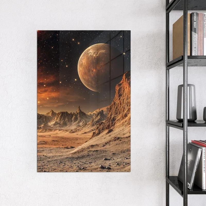 Magnettafel - Planet über der Wüste