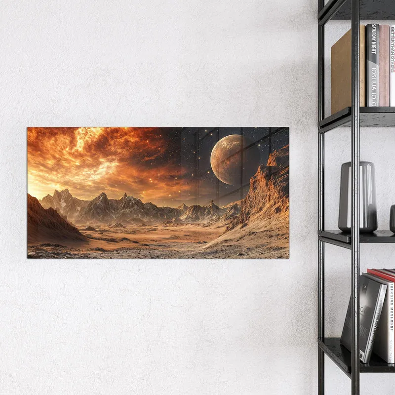 Magnettafel - Planet über der Wüste