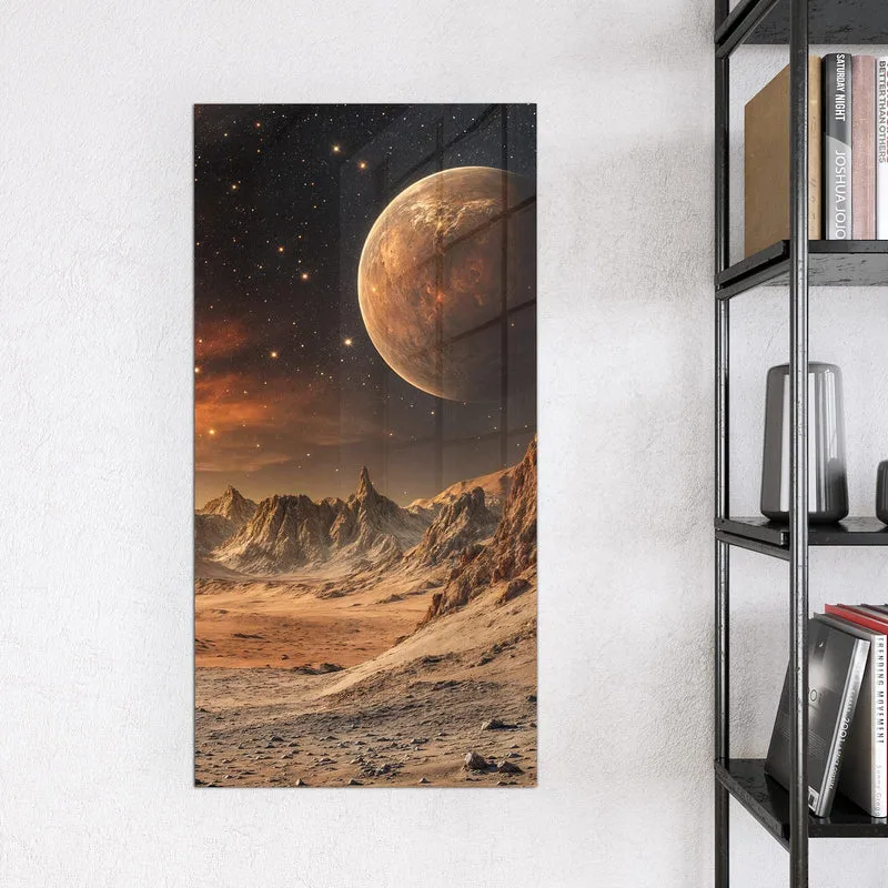 Magnettafel - Planet über der Wüste