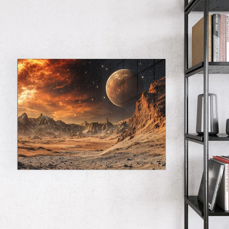 Magnettafel - Planet über der Wüste
