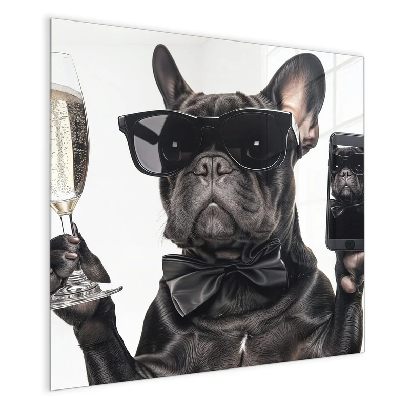 Magnettafel - Hund mit Sonnenbrille
