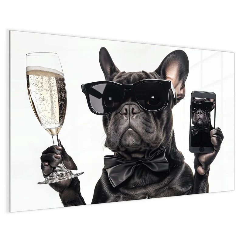 Magnettafel - Hund mit Sonnenbrille