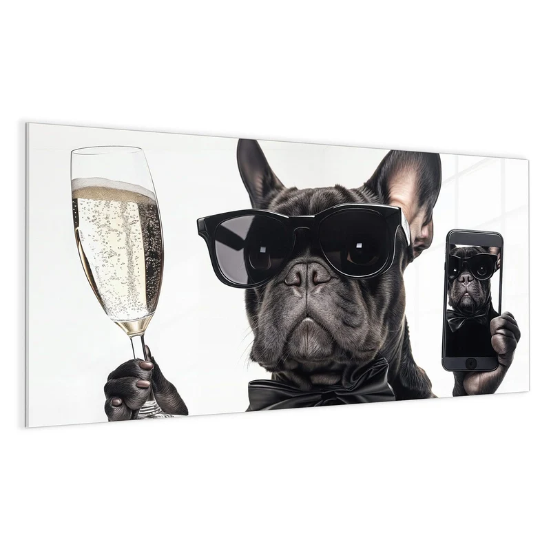 Magnettafel - Hund mit Sonnenbrille