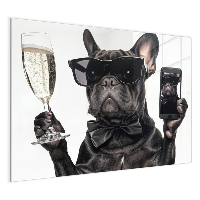 Magnettafel - Hund mit Sonnenbrille