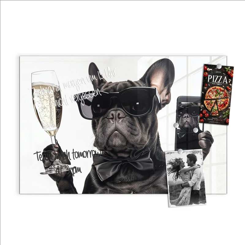 Magnettafel - Hund mit Sonnenbrille