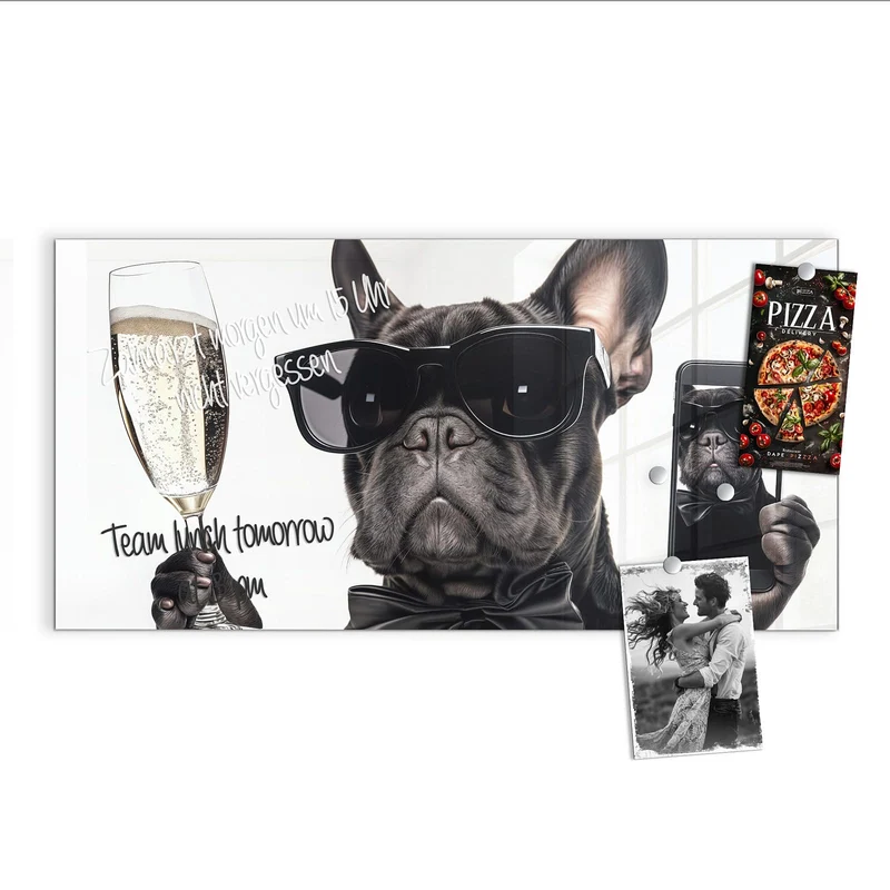 Magnettafel - Hund mit Sonnenbrille