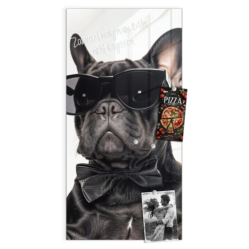 Magnettafel - Hund mit Sonnenbrille