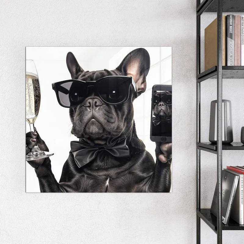 Magnettafel - Hund mit Sonnenbrille