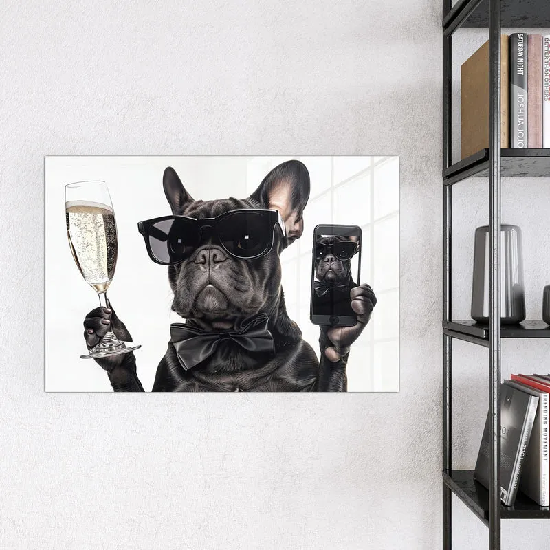 Magnettafel - Hund mit Sonnenbrille