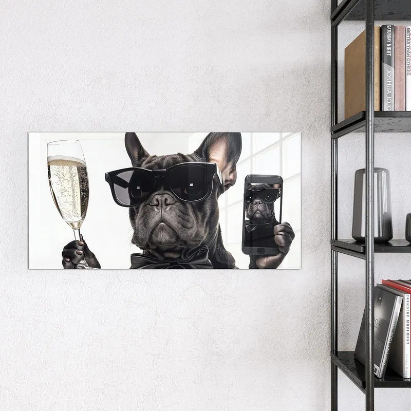 Magnettafel - Hund mit Sonnenbrille