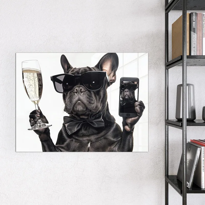 Magnettafel - Hund mit Sonnenbrille