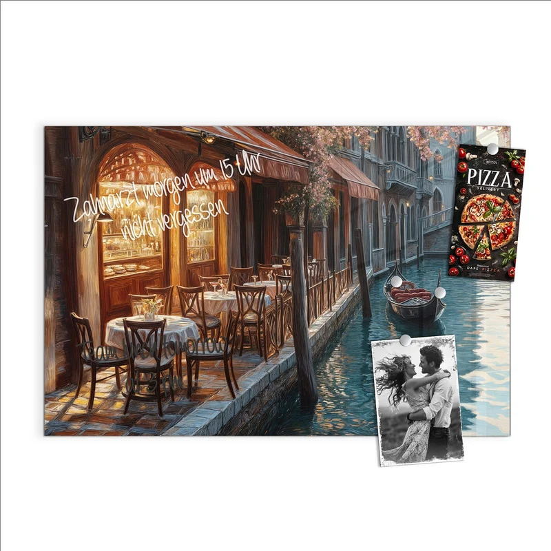 Magnettafel - Kanalcafé in Venedig