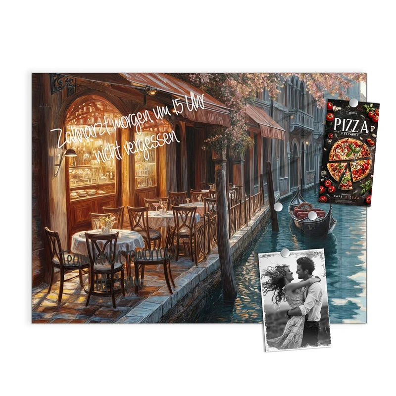 Magnettafel - Kanalcafé in Venedig