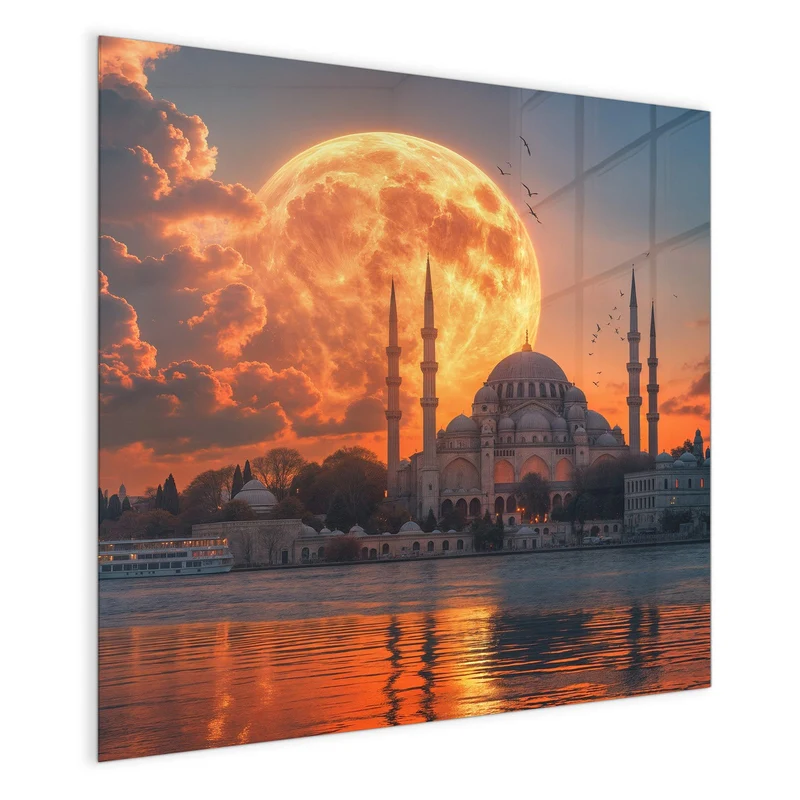 Magnettafel - Mond über der Moschee