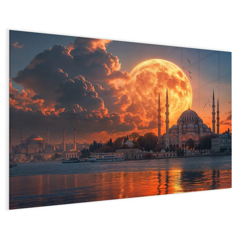 Magnettafel - Mond über der Moschee