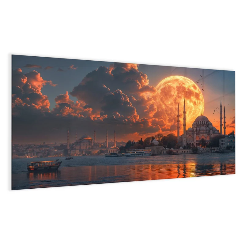 Magnettafel - Mond über der Moschee