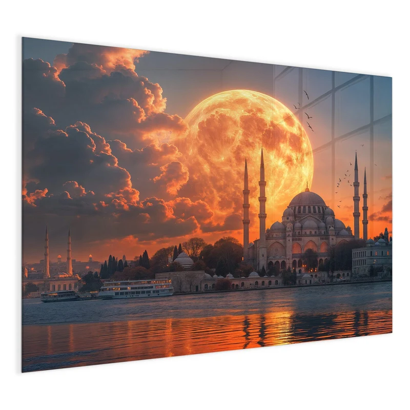 Magnettafel - Mond über der Moschee