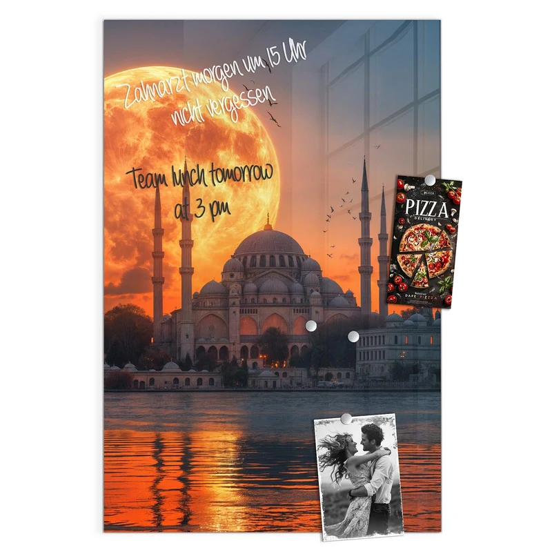 Magnettafel - Mond über der Moschee