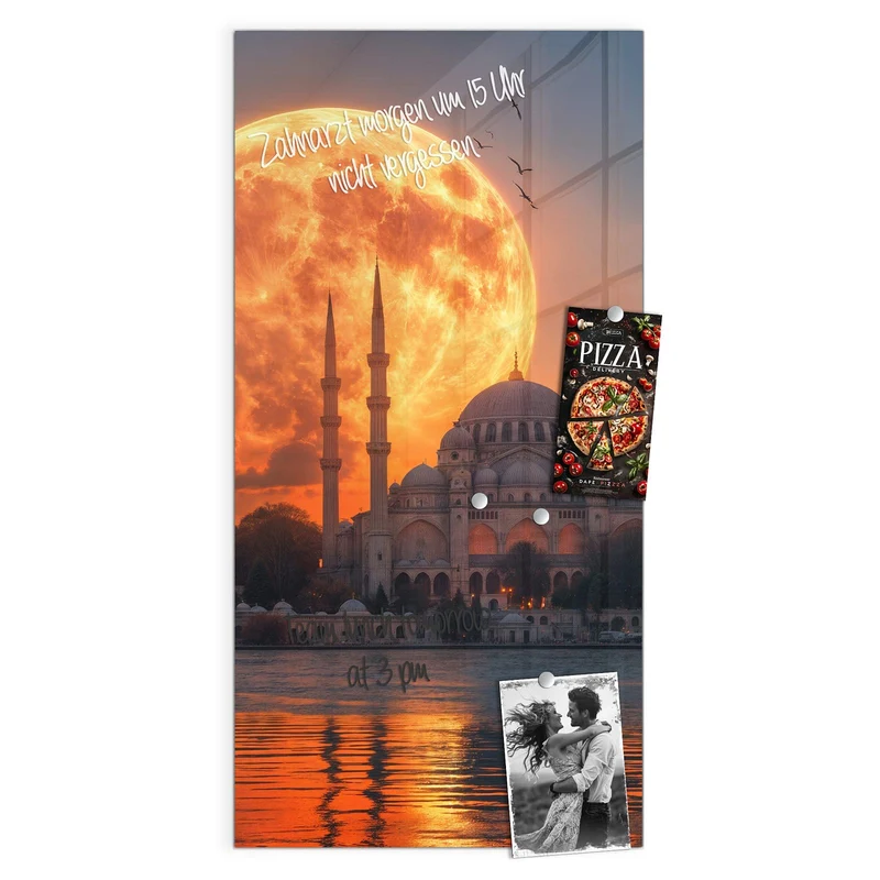 Magnettafel - Mond über der Moschee