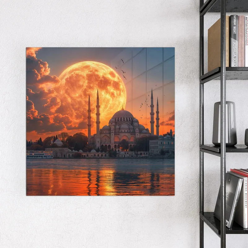 Magnettafel - Mond über der Moschee