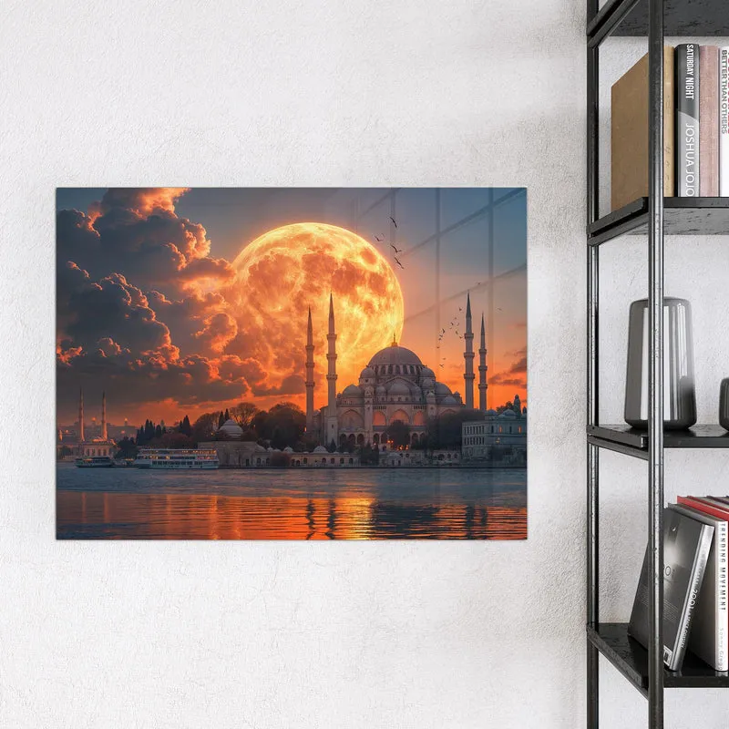 Magnettafel - Mond über der Moschee