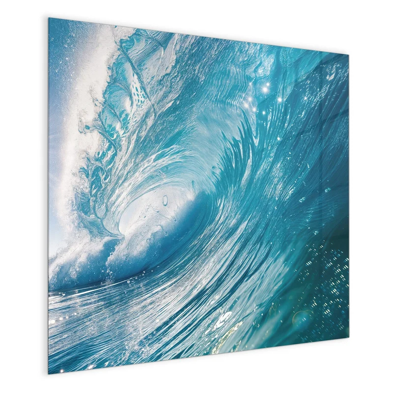 Magnettafel - Blaue Welle mit Gischt