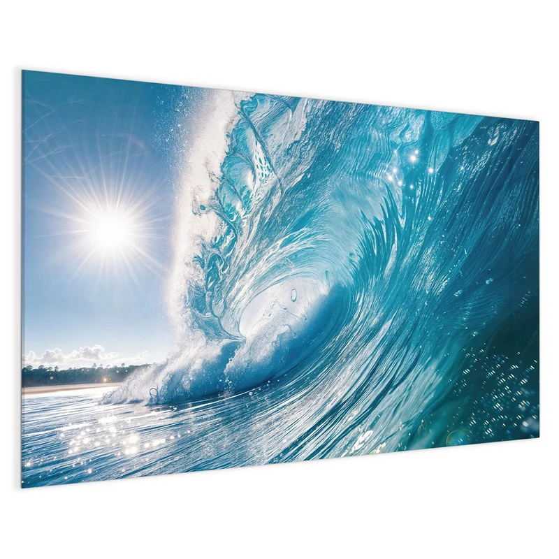 Magnettafel - Blaue Welle mit Gischt