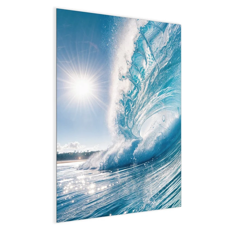 Magnettafel - Blaue Welle mit Gischt