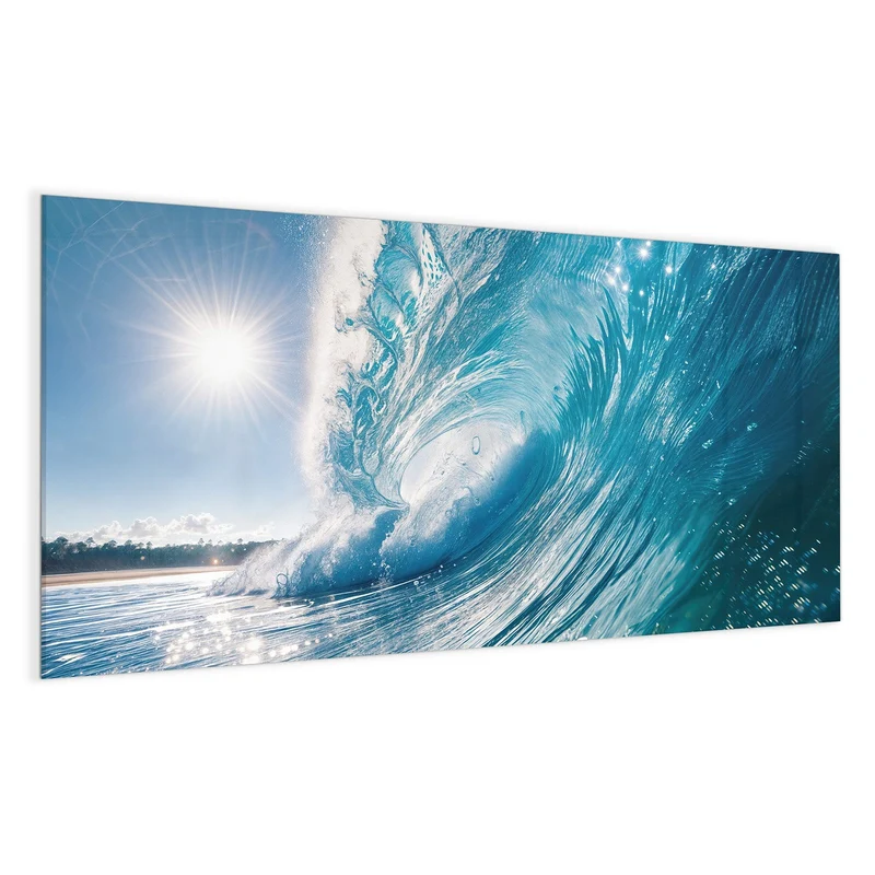 Magnettafel - Blaue Welle mit Gischt
