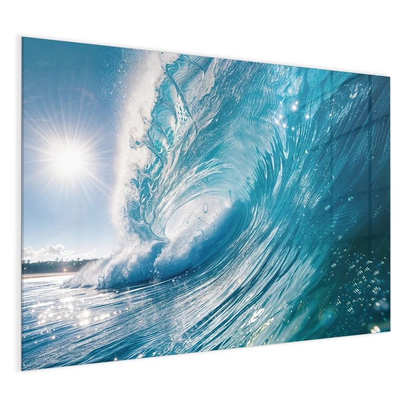 Magnettafel - Blaue Welle mit Gischt