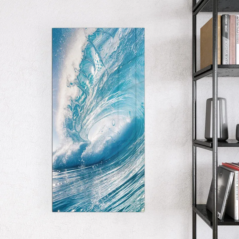 Magnettafel - Blaue Welle mit Gischt