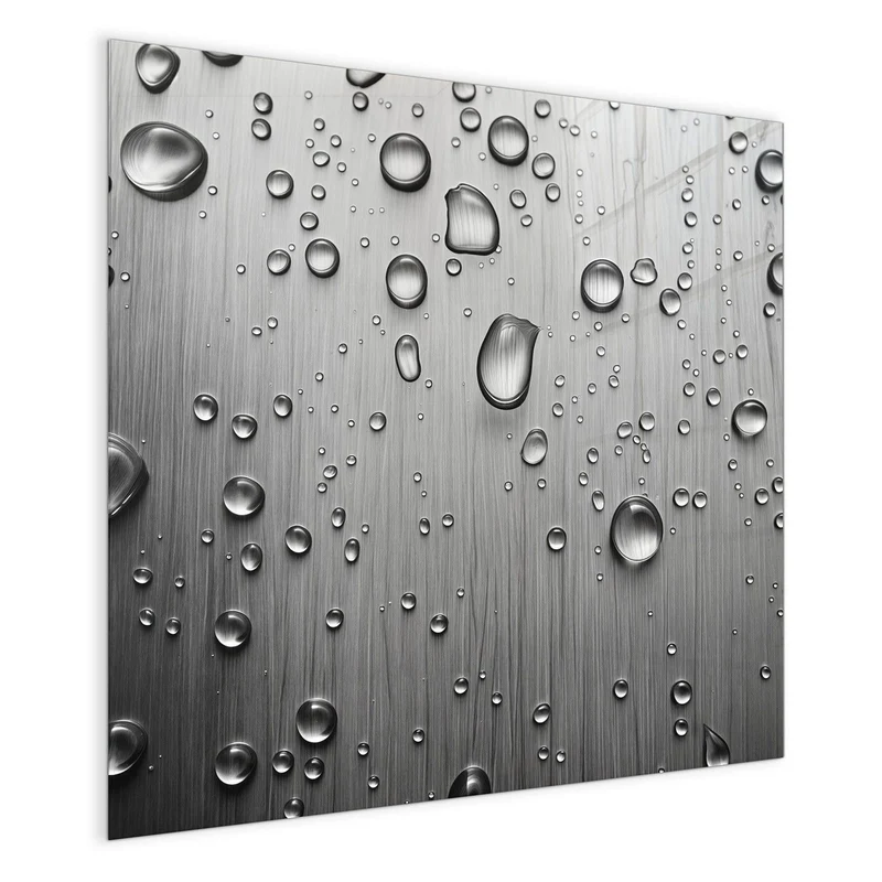 Magnettafel - Wassertropfen auf Metall