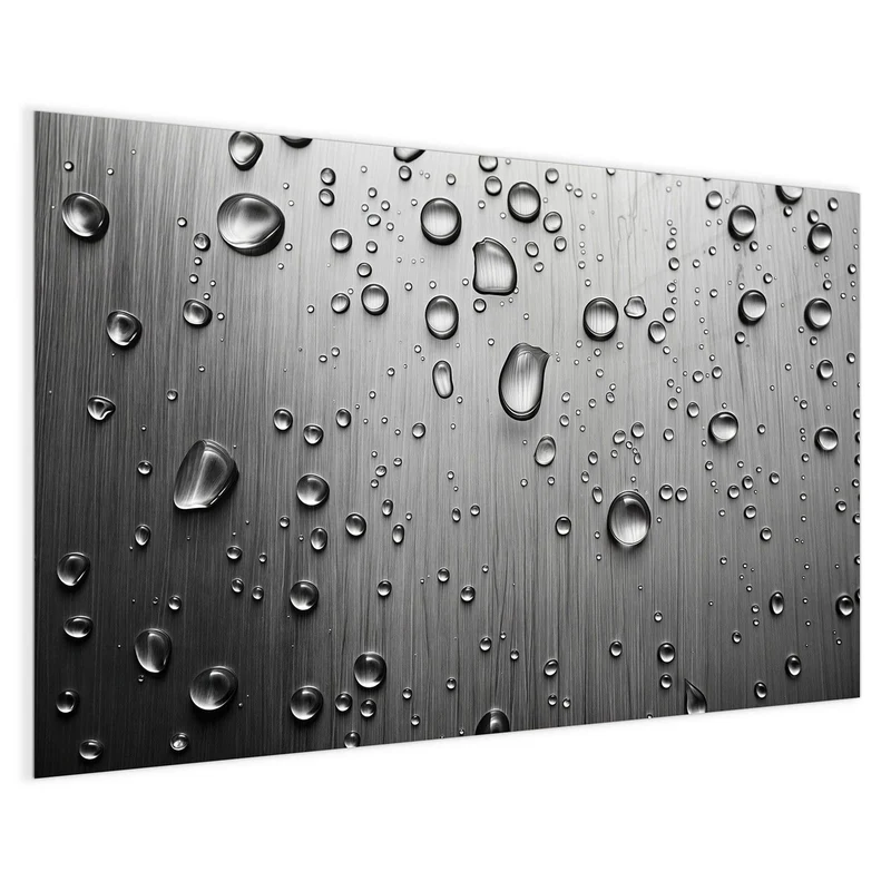 Magnettafel - Wassertropfen auf Metall