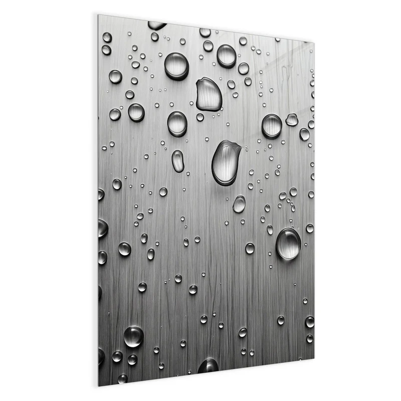 Magnettafel - Wassertropfen auf Metall