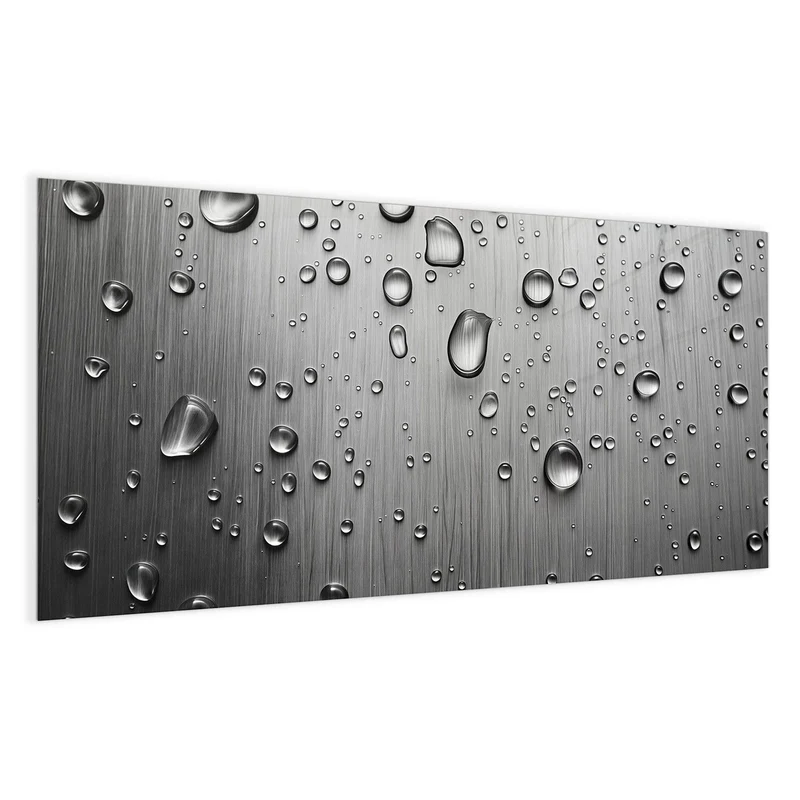 Magnettafel - Wassertropfen auf Metall